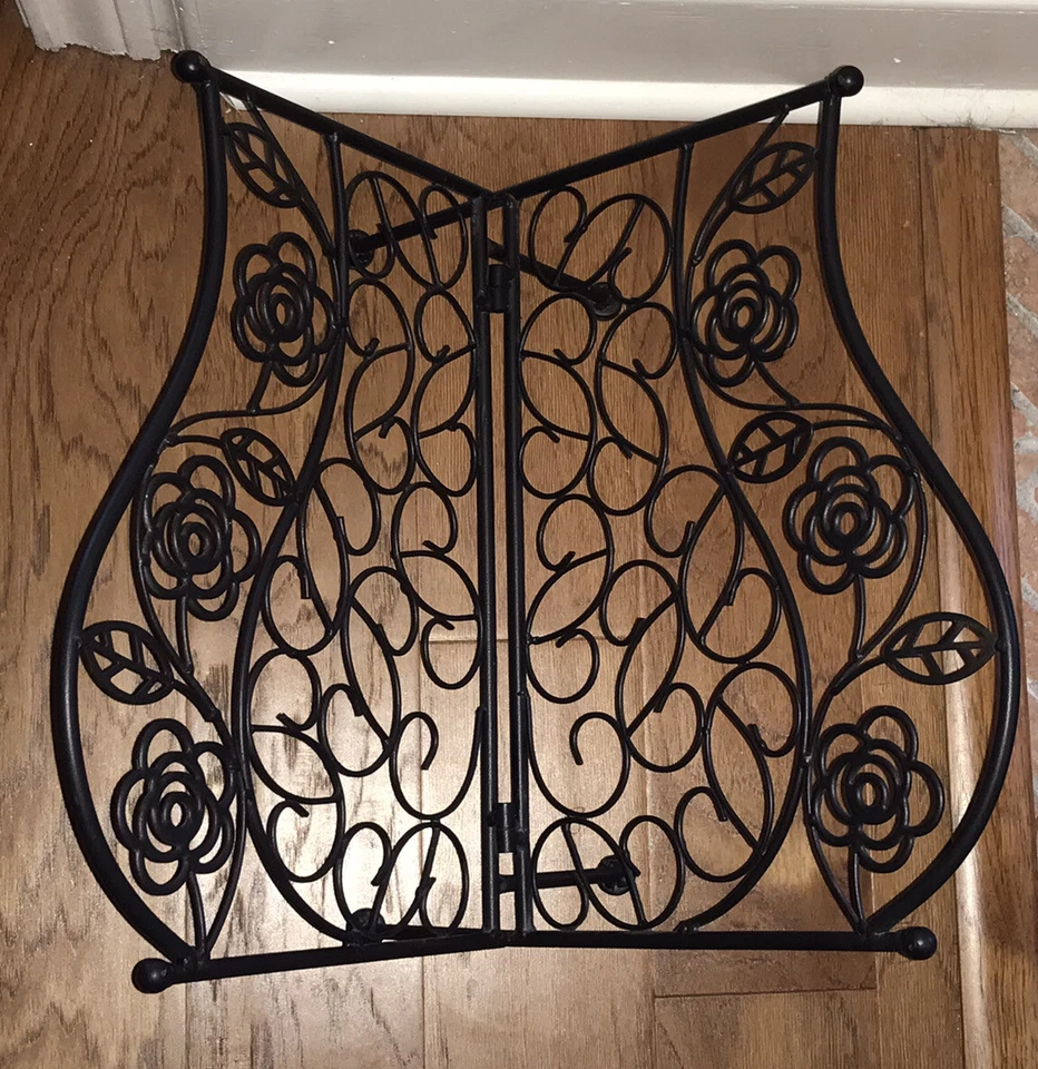 ESTANTE CARGADOR HIERRO GRUESO SOPORTE MULTIUSOS DISEÑO ROSA PLEGABLE Foto 3 de 4