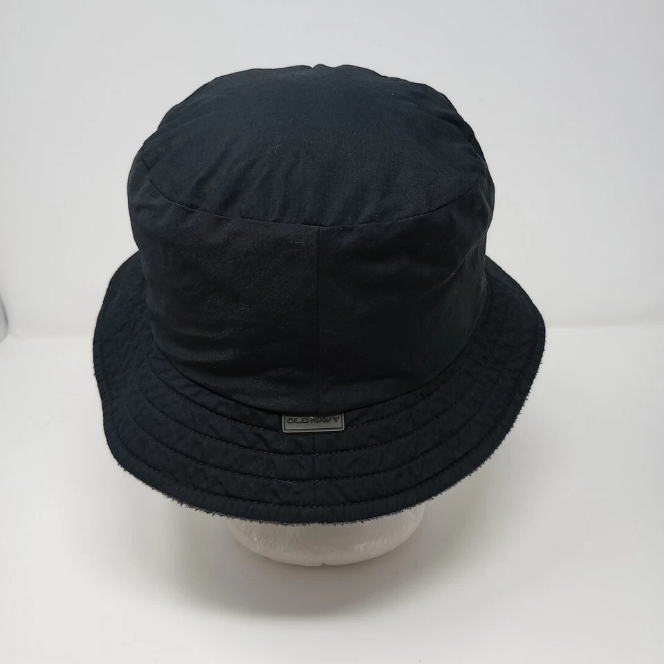 Старый темно-синий нейлона флиса с подкладкой размер S/M 2000s серый черный полный поля шляпа крышка - Изображение 4 из 4