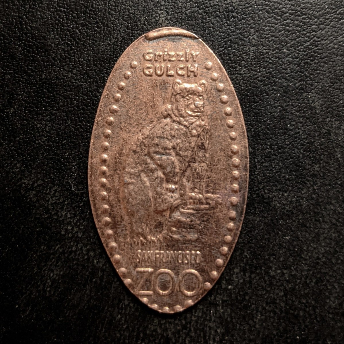 San Francisco Zoo GRIZZLY GULCH - Press Coin Elongated Penny