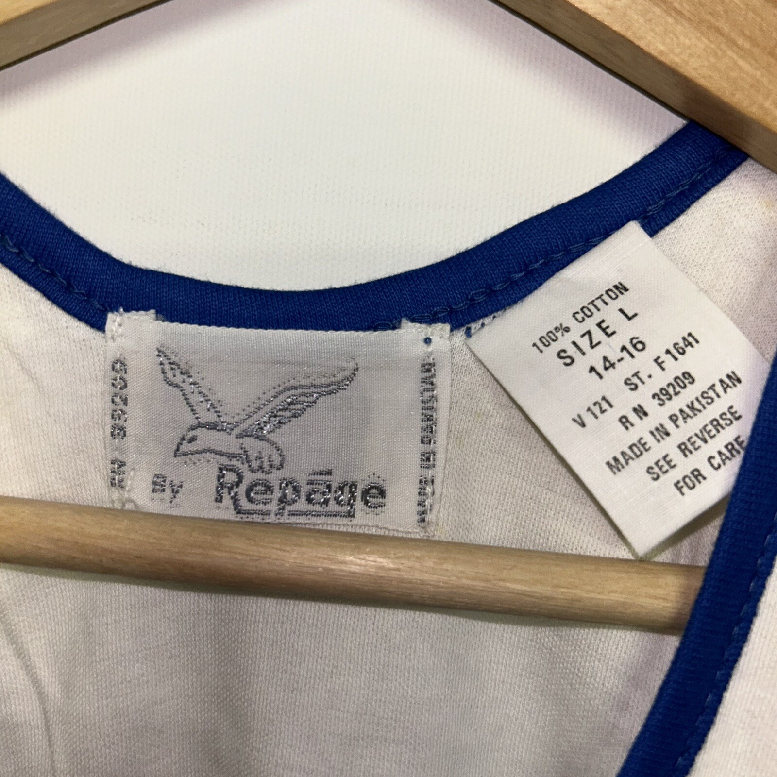 FILA Camicia vintage anni '80 Guardia Costiera squadra di canottaggio stock morto taglia large 14 16