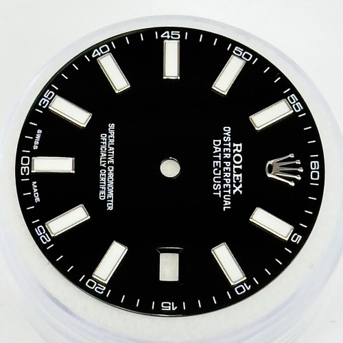 ROLEX ORIGINAL DATEJUST 41MM BLACK W/ WHITE GOLD CROWN FOR #116300 - Bild 7 von 9