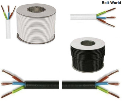 3183Y 13 AMP Electrical Cable Black Round Mains Wire Flex 1.5mm 3 Core 5 Meter 3183Y 13 AMP Electrical Cable Black Round Mains Wire Flex 1.5mm 3 Core 5 Meter