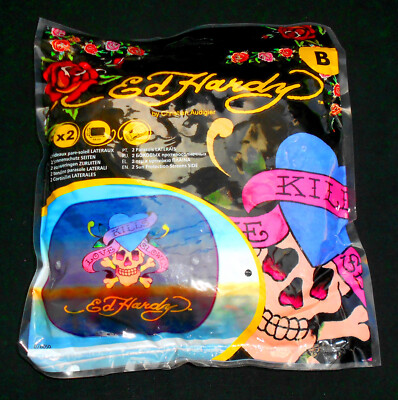 2 x ED HARDY Sonnenschutz Springblende Seiten für Auto Fenster Glas Dekoration