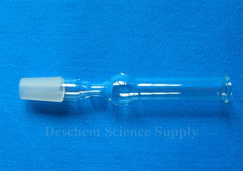 24/40 Straight Drying Glass Tube Adapter Ground Joint Lab Borosilicate Glassware - Picture 2 of 5