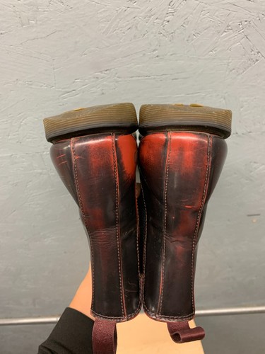 Dr. Martens Flora Chelsea Boots Women’s Size 11 Cherry Red Leather Slip-On - Picture 16 of 18
