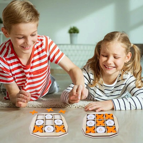 Wooden Board Game XO Table Toy Educational for Adult Kids Family - Picture 10 of 12