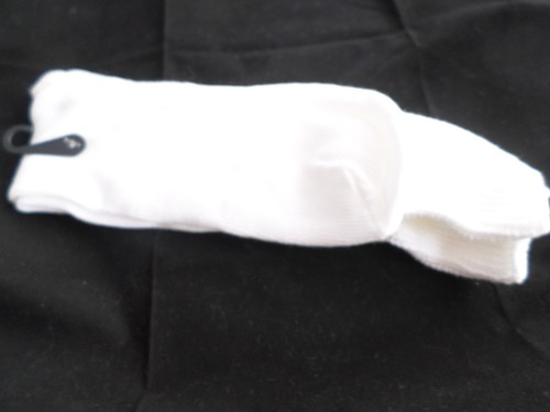 1 Pair Mens Over the Calf Diabetic Sock 100% Cotton 12-14 XL White Made in USA - Picture 7 of 7