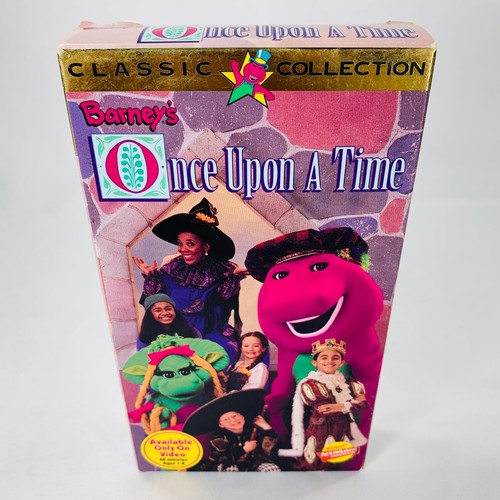 Barney Once Upon a Time VHS 1996 Vintage Cartoon Classic Collection White Tape - Picture 1 of 11