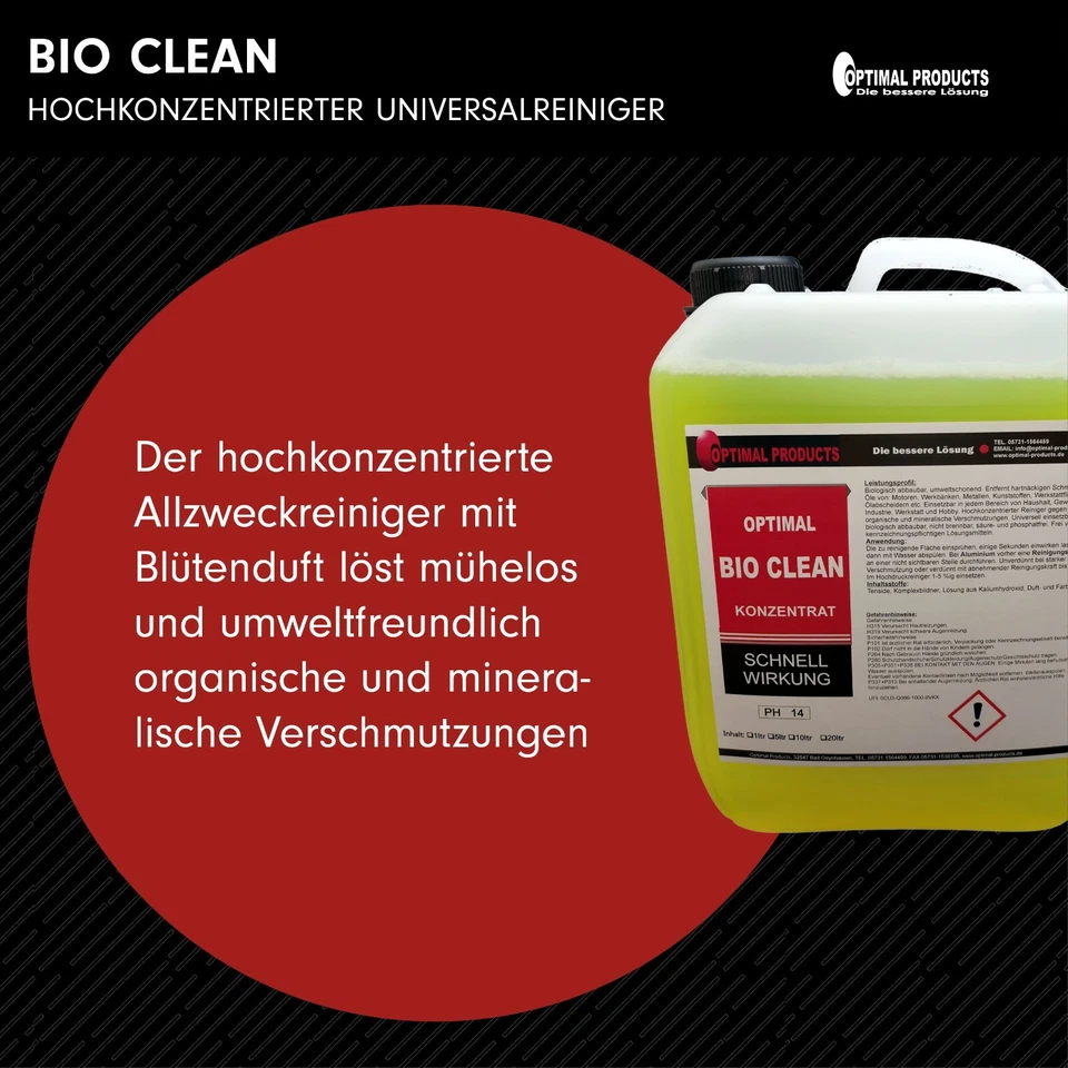 Bio Clean Werkstattreiniger Maschinenreiniger HOCH EFFEKTIV 5 Liter Konzentrat - Bild 2 von 4