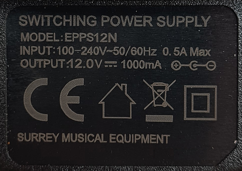 12V TC HELICON HARMONY CONTROL GUITAR PEDAL POWER SUPPLY (2 METER) ADAPTER - Picture 3 of 3