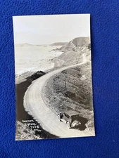TRANSPORTATION automotive RPPC POSTCARD car ROOSEVELT HIGHWAY travel ROAD TRIP