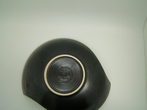 Vintage mid century Industria Argentina Serving Bowl Tan Brown Ceramic Freeform - Picture 5 of 6