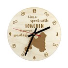 Lowchen plywood clock Art-Dog