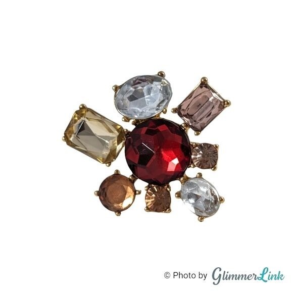 Multi Stone Cocktail Statement Ring Size 6 - image 7