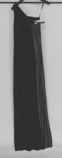 DAVID MEISTER Black 1-Shoulder Long Beaded & nude Side Formal Dress Size 12 $648
