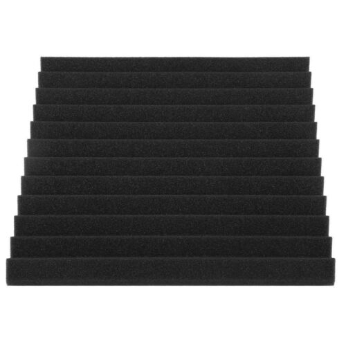 12 pcs Black and Gray Acoustic Foam Panel Tile Wall Studio Sound Proof 12x12x1 - Picture 4 of 8