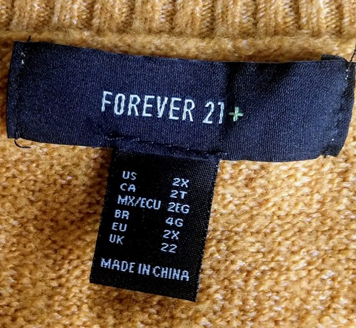 Forever 21 Women's Plus Size 2x Goldenrod Sweater Great Condition Long sleeves - Picture 3 of 8
