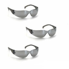 Pyramex S4170S INTRUDER Safety Glasses, Silver Mirror Sunglasses, 3 Pair Pack