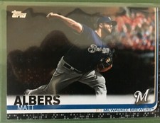 2019 Topps Update #US32 Black Parallel Matt Albers 15/67 Brewers