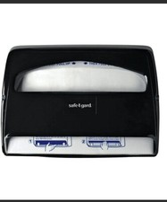 GP Safe T Gard Toilet Seat Cover Dispenser Black Plastic 57748 + 1000 Seat COVER