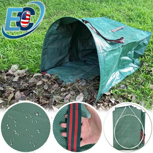 72 Gallon Reusable Garden Leaf Bags Yard Waste Collector Collapsible Trash Can
