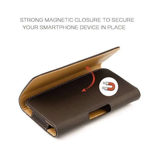 Cell Phone Leather Pouch Case Belt Clip Holster Holder For Google Pixel 9 Pro XL - Picture 6 of 8