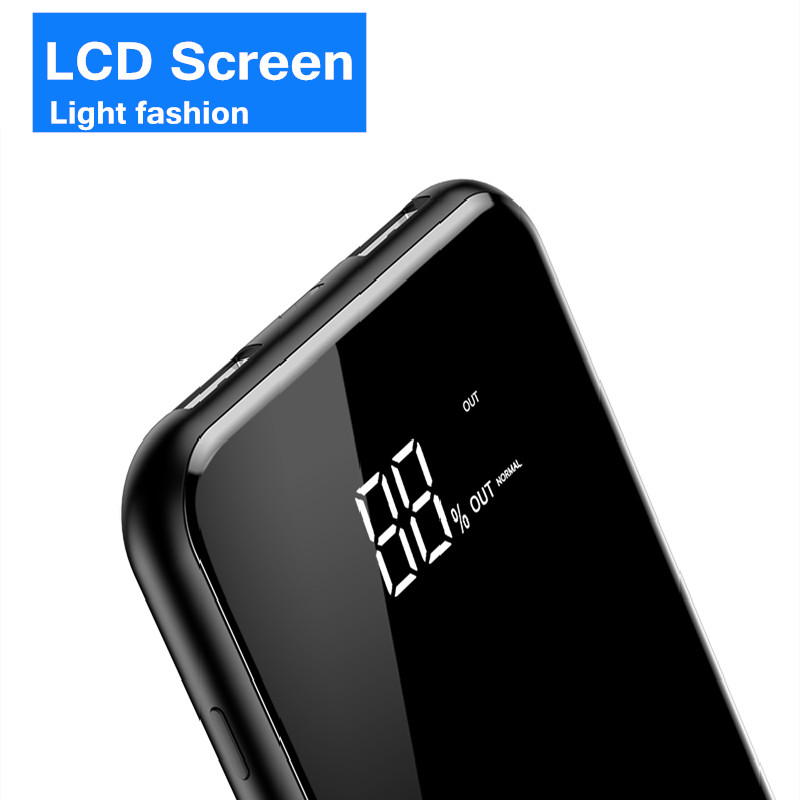 900000mAh UK Wireless Power Bank LCD 2USB Fast Charging Battery