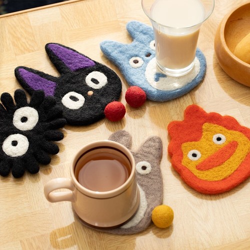 Donguri Kyowakoku Handmade Wool Pot Mat/Coaster Calcifer/Totoro/Jiji JAPAN NEW - Picture 63 of 119