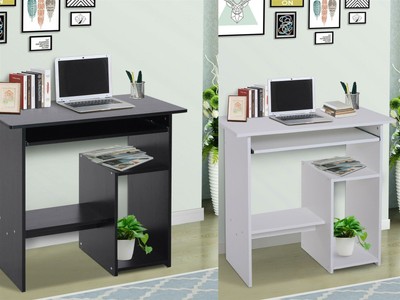 Modern Compact Computer Desk Corner Wooden Desktop Table Office Workstation Modern Compact Computer Desk Corner, Compact Computer Desk
