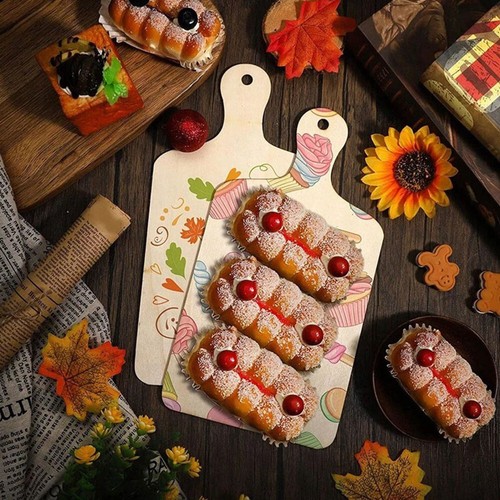 4PCS Mini Wooden Cutting Board Chopping Board Plaything Pizza Cutting Plate Toys - Picture 5 of 12