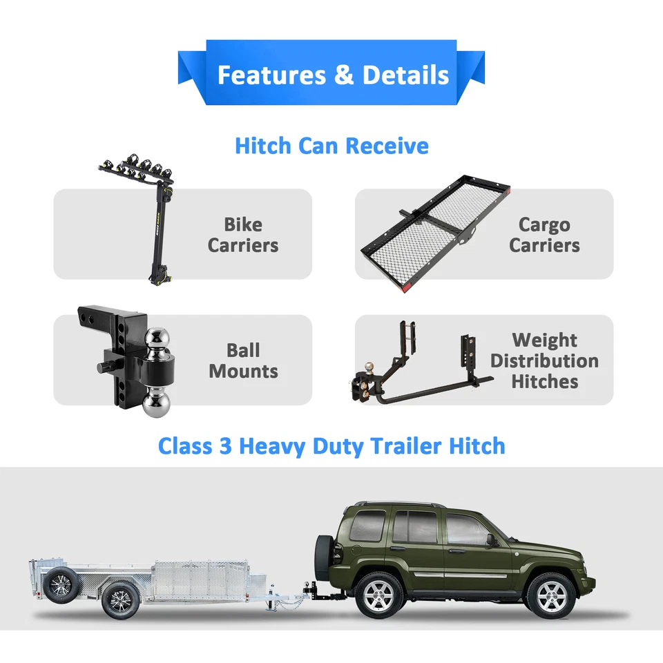 Trailer 2" Hitch Receiver For Dodge Dakota 1987-2001 , Ramcharger 1982-1993 - Image 4 of 4
