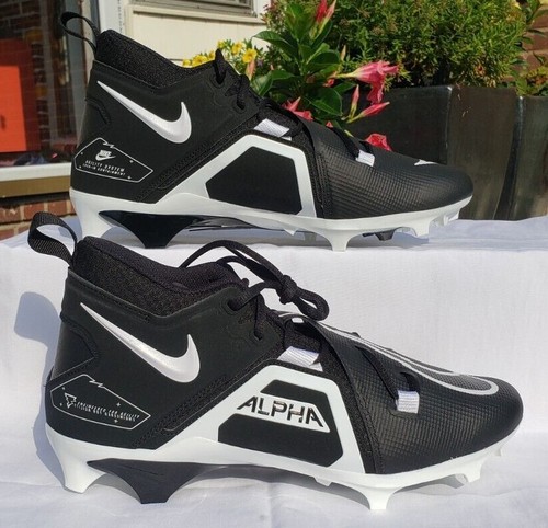 NIKE ALPHA MENACE PRO 3 MID FOOTBALL CLEATS WHITE BLACK RED NAVY BLUE CT6649 - Picture 3 of 56