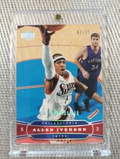 2004-05 UPPER DECK UD EXCLUSIVES PLATINUM BASE INSERT RARE ALLEN IVERSON 1/25