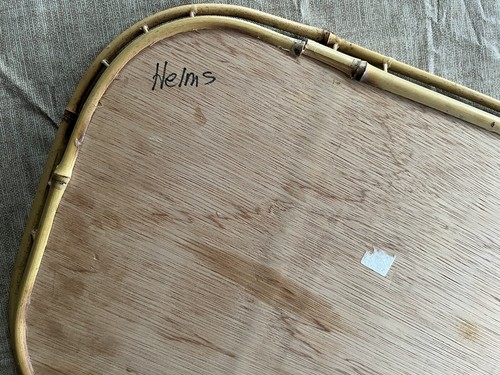 Vintage Korb Ratten Bambus Serviertabletts, 19x13, auch toll zum Basteln - Bild 7 von 8