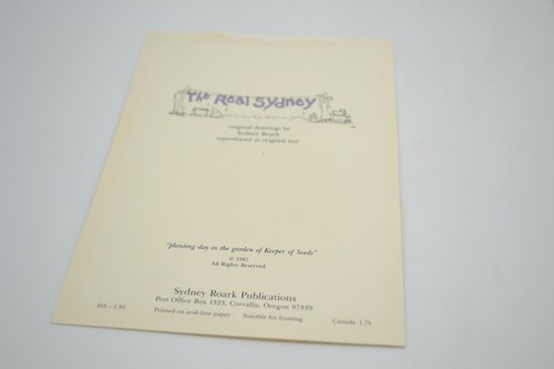 LOT of 3: The Real Sydney Roark Original Drawings Art Print Cards, 1987, Garden - Picture 4 of 9