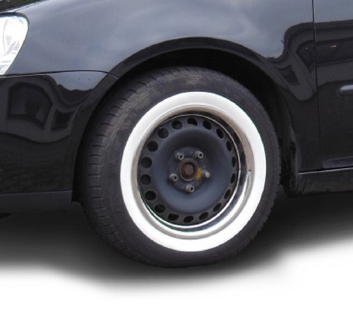 Felgenringe + Weißwandringe 14" passend für Opel Corsa Olympia Rekord Commodore - Bild 2 von 5