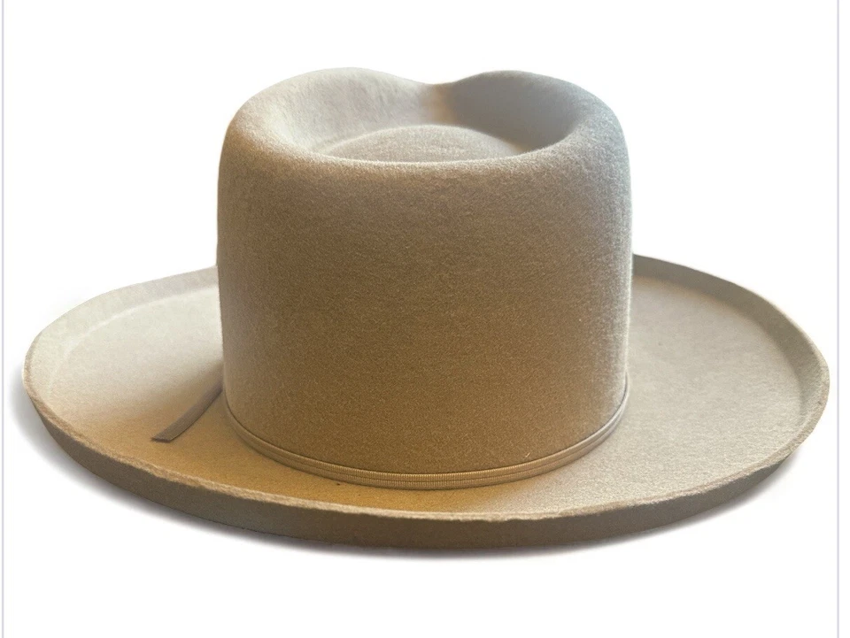 Two Roads Hat Co. | Clarksdale Teardrop Crown Fedora | Tan | Size 63 | Pre-owned - Image 3 of 4