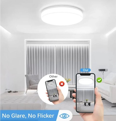 Lampada da soffitto LED rotonda sottile moderna per camera da letto plafoniera - Foto 6 di 8