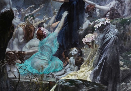 The Souls At The Acheron by Adolf Hirémy-Hirsch Giclée Canvas Print - Multi-Size - Picture 8 of 10