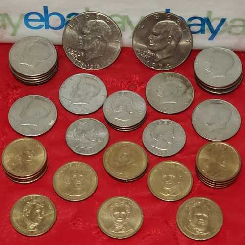 1776-1976 Eisenhower Dollar Bicentennial Coin Face - Lot Of 37 Different Coins - Imagen 1 de 24