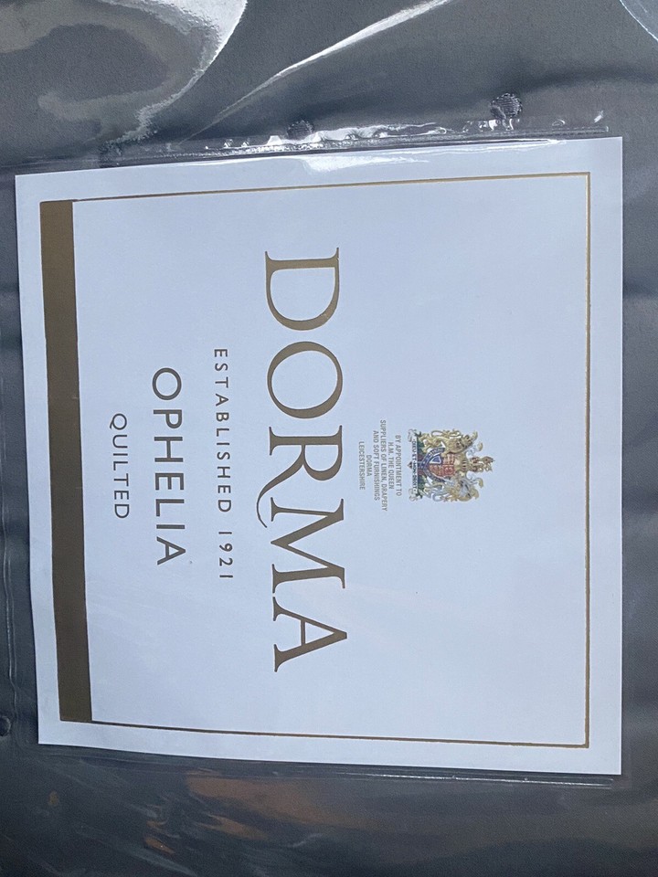 DORMA Ophelia Luxury Quilted Grey Bedspread 235 x 235cm BNIP RRP