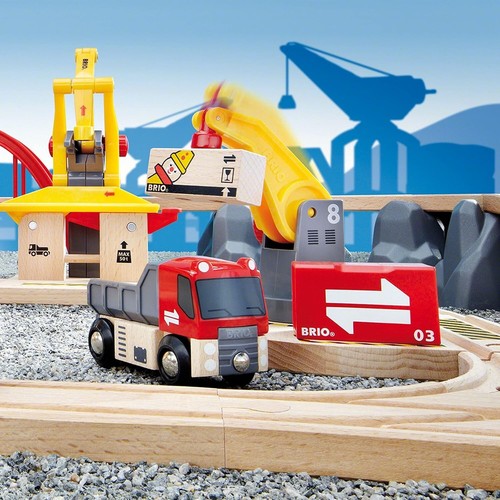 BRIO World – Cargo Railway Deluxe Set 33097, 54 Piece Set – FSC Wood – Toy Train - Picture 9 of 10