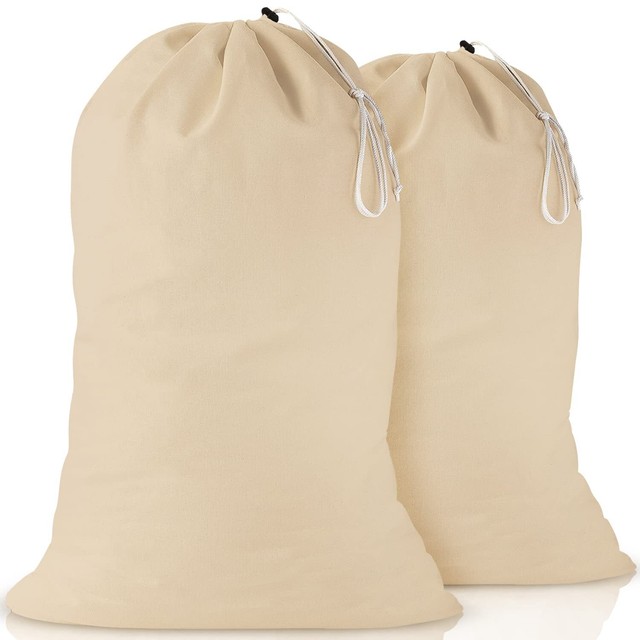 Cotton Laundry Bag Drawstring - 2 Pack Extra Large Canvas Bags 28'' X 36'' Inch AR9874 Cotton Laundry Bag Drawstring - 2 Pack Extra Large Canvas Bags 28'' X 36'' Inch AR9874