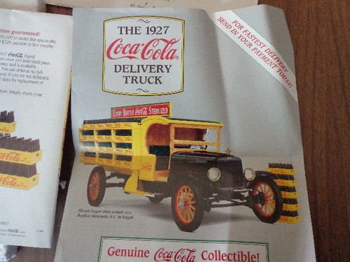 Danbury Mint 1927 Coca Cola Delivery Truck 1:24 Diecast Title and Brochure - Bild 8 von 8