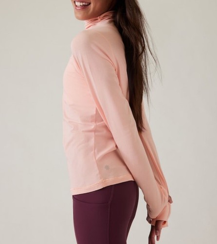 Athleta Girl XL Perfect Turtleneck XL 14 Poppy Pink - Picture 3 of 5