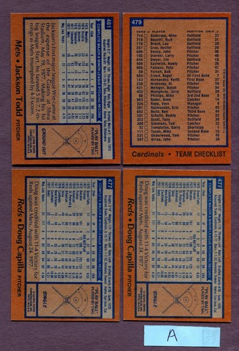1978 Topps Baseball #295-500  You Pick  Complete Your Set   $2.00 Minimum Order - Picture 362 of 390