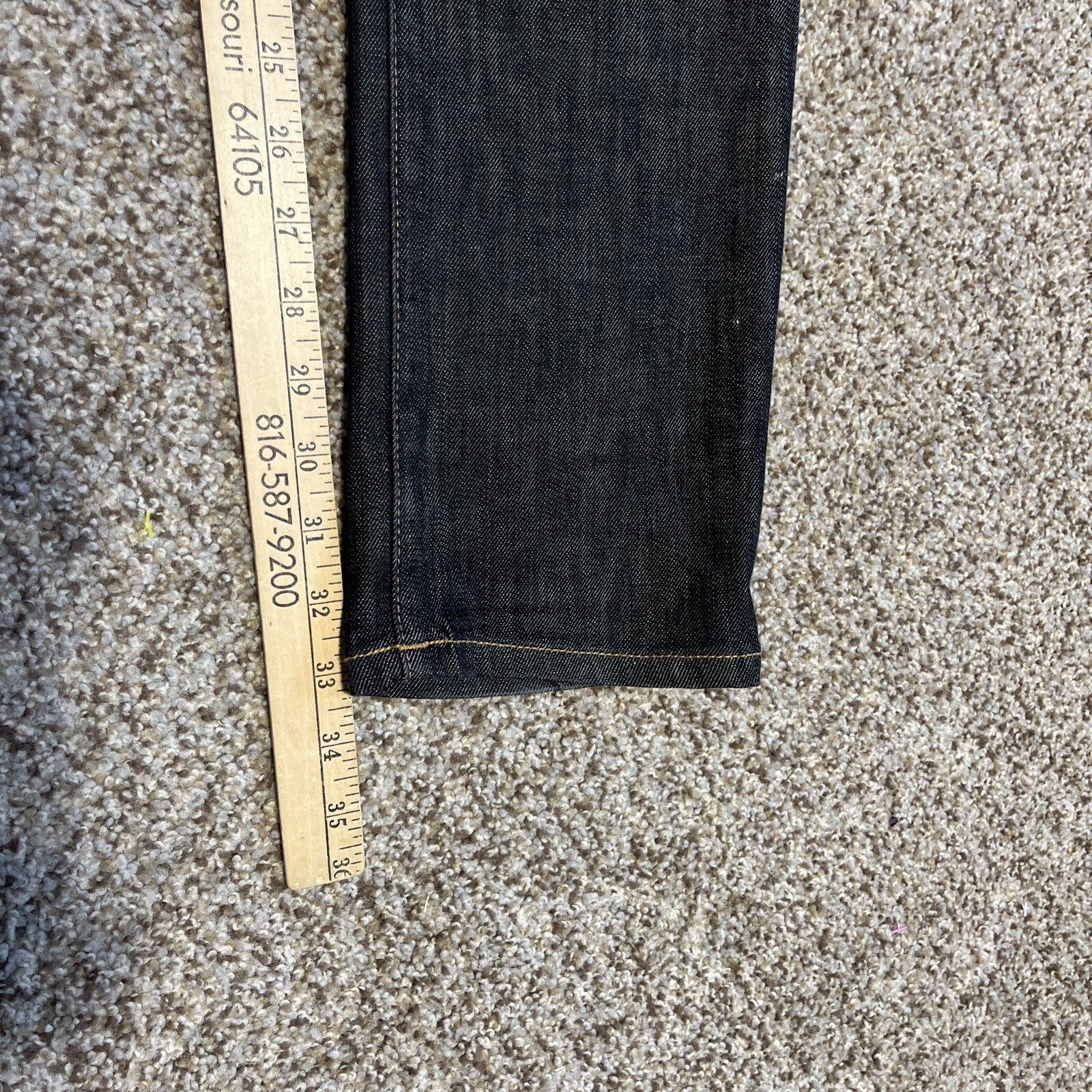 Baldwin Kansas City The EJ The Straight Black Denim Jeans Womens Size 27 (31x33) - View 8
