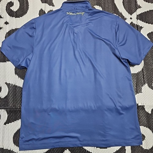 William Bill Murray Golf Polo Shirt Blue Green Diamond Stretch Perf. Men's XXL - Picture 6 of 7