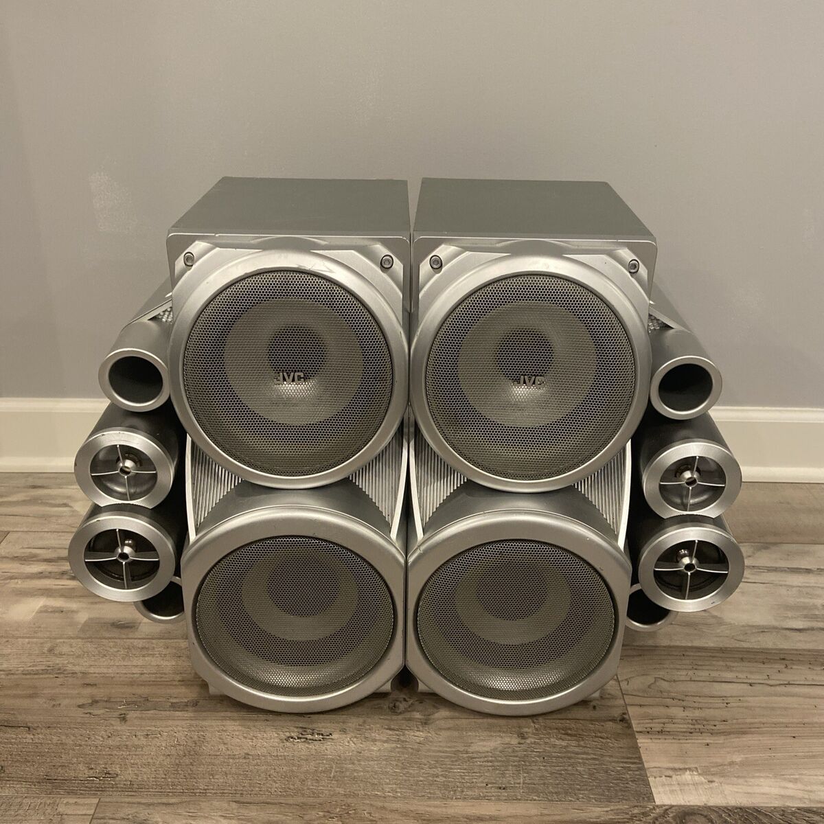 JVC Twin Giga Tube SP-HXD77 Speakers Pair Working and Tested No Stereo Unit JVC Twin Giga Tube SP-HXD77 Speakers Pair Working and Tested No Stereo Unit