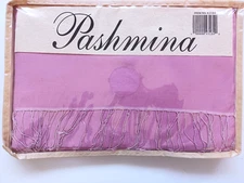 70% Pashmina Cashmere 30% Silk Soft Scarf Shawl Rose Pink Made In Nepal New 82x3